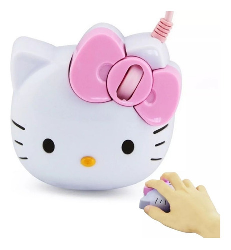 Mouse Hello Kitty Para Pc Laptop Usb Alambrico Sanrio