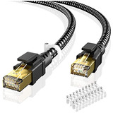 Cable Ethernet Cat 8 De 50 Pies, Cable De Red Lan De Al...