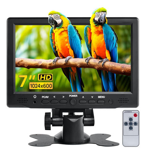 Hosyond Monitor Pequeño De 7 Pulgadas Pantalla Tft Lcd 1024x