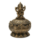 Caja Ganesha, 6.29 , Resina, Dorada, Decoración Hogar