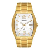 Relógio Orient Masculino Quadrado Dourado Ggss1017 S2sx Cor Do Fundo Prata