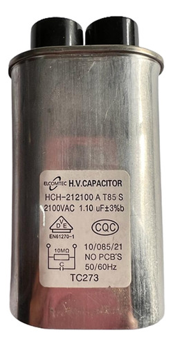 Capacitor Condensador Para Horno Microondas 1.10mf / 2100v