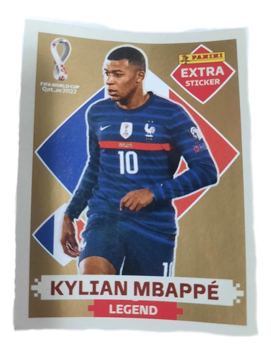 Figurinha Dourada Legend Álbum Da Copa 2022 Kylian Mbappé