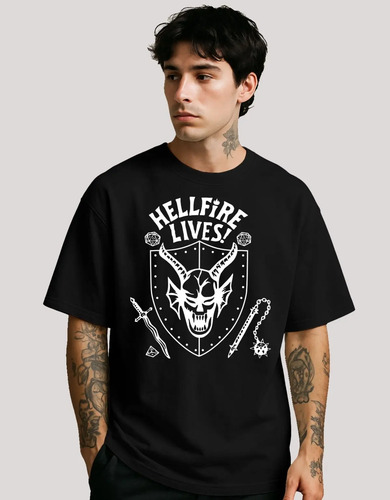 Camiseta Hellfire Club Lives D&d Rpg Vintage Rock Coisas  | MercadoLivre