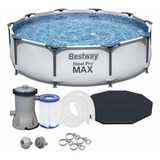 Piscina Estrutural 4.678l Pro Max + Bomba Filtro 220v + Capa