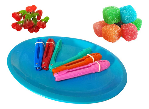 Set 12 Pinzas Mini Plástica Mesas De Postres Cocina Dulces 