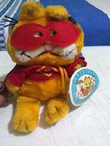 Garfield Peluche Vintage Años 80s Super Heroe