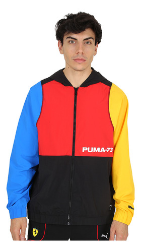 Campera Puma Winners Circle Hombre En Negro Y Azul | Moov