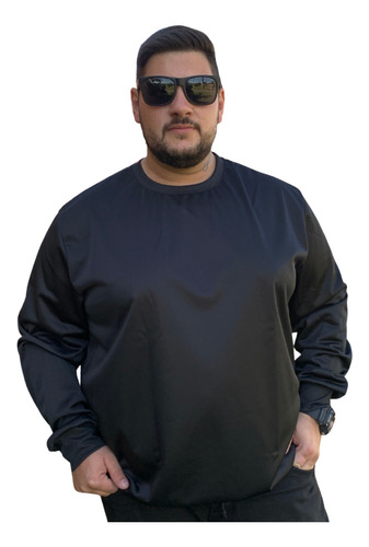 Blusa Frio Plus Size Masculina Básico Preto Branco Atacado