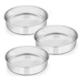 E-far Game 3 Round Molds, Stainless Steel For Cakes