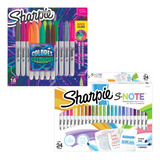 Kit Sharpie Marcadores Cosmicos X16 + S-note X24 Color Cuota