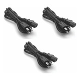 3 Piezas Cable De Corriente Para Pc Cpu Monitor Tv Pantallas