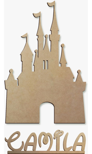 Castillo Disney Mdf 60 X 90 Nombre Personalizado Decoración