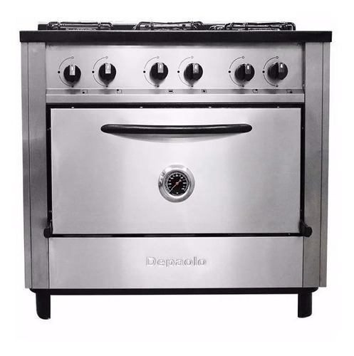 Cocina Industrial Depaolo 5 Hornallas 90 Cm Horno Pizzero