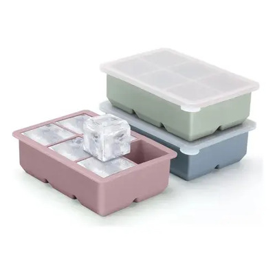 Paquete De 3 Bandejas Grandes De Silicona Para Cubitos De