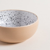 Bowl Ceramica Blanco Dots Con Beige 15 Cm Diseño