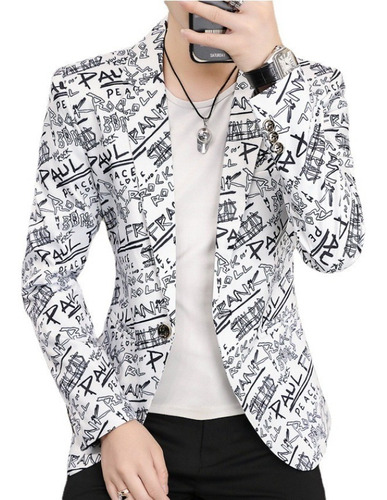 Chamarra Blazer Trajes Moda Coreana De Hombres Slim Fit