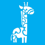 Stencil 10x10cm Tk0078 Animal Infantil Girafa Toke De Arte