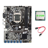 Placa Base B75 Eth Mining, Cpu I3 2120 Y Cable Lga1155, 12 U