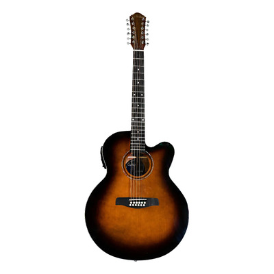 La Sevillana Guitarra Ju-1200ceq Electroacústica Sombreado Sombreado Diestro Maple
