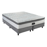 Colchón Y Sommier Simmons Beautyrest Silver 2 Plazas Queen 1