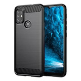 Funda Fibra De Carbono Para Motorola Moto G60s + Vidrio 9d