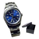 Relógio Rolex Oyster Perpetual 36mm Azul Caixa Simples