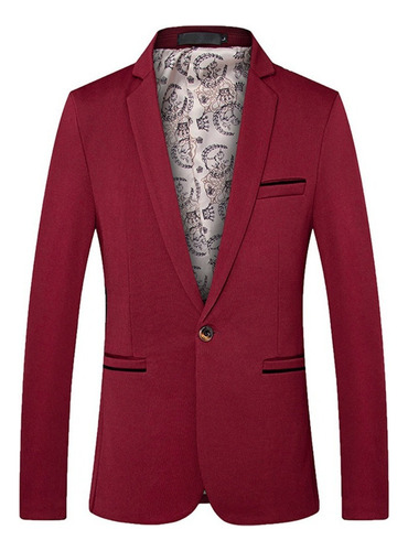 Saco Blazer Embroidered Caballero Slim Fit Premium Con Forro