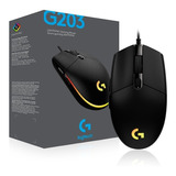 Mouse Gamer Logitech G203 Negro Rgb