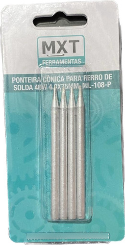 Kit 4 Ponta Cônica Ferro Solda Estação 40w P/ Hikary Mxt Sce