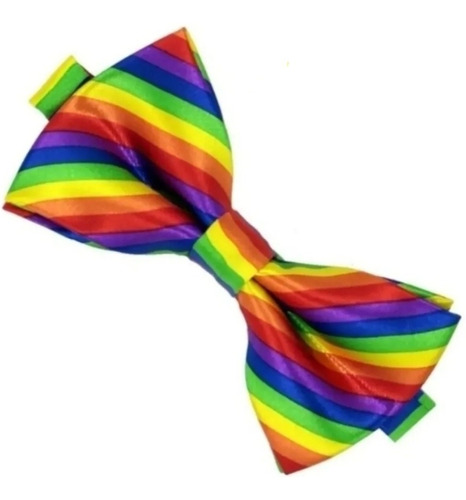 Moño Corbata Pajarita Arcoíris Lgbt Pride C/ Cinta Ajustable