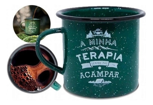 Caneca Personalizada Camping De Alumínio 240ml Guepardo 