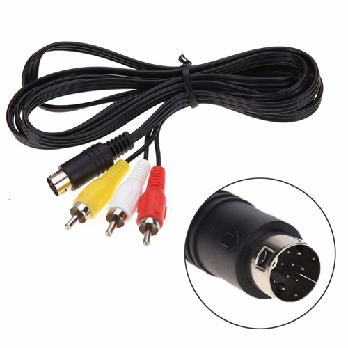 Cable A/v 3 Rca A Conector De 9 Pines, Para Sega Génesis 2y3