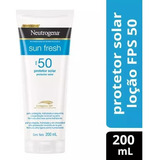 Protetor Solar Corporal Neutrogena Sun Fresh Fps50 200ml