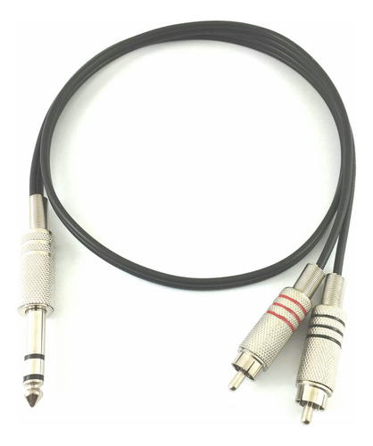 Cabo P10 Stereo X 2 Rca 10 Metros Excelente Qualidade Metal 