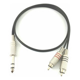 Cabo P10 Stereo X 2 Rca 10 Metros Excelente Qualidade Metal 