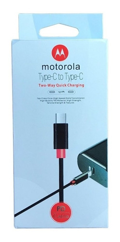 Cable Tipo C A Tipo C Motorola Moto G7 Plus G30 G100 G9 Plus