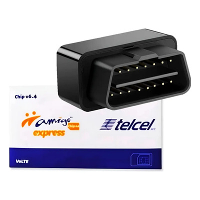 Localizador Gps Obd Para Automóvil + Chip Telcel + App | Envío gratis