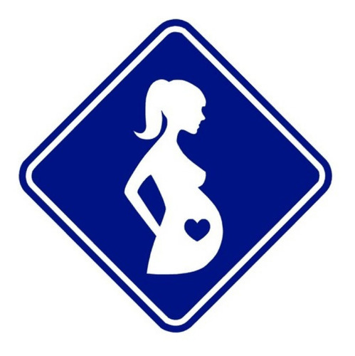 Sticker Adhesivo Aviso Embarazada Carro 8 Cm X 8 Cm