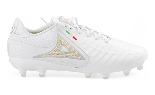 Zapatos Fútbol Hombre Pirma 3042 Piel Tacos Tachones Blanco.