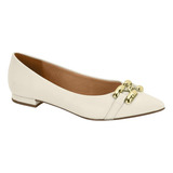 Sapatilha Vizzano Sapato Casual Bico Fino Fivela Feminino