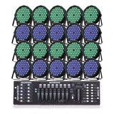 20 Canhao Refletor Par 64 Rgb 54 Leds 3w Triled + Mesa Dmx