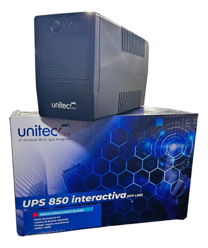 Ups Interactiva Unitec Un850 600va/360w