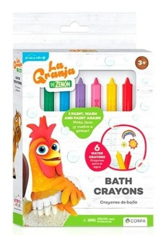 Crayones De Baño X 6 Unidades La Granja De Zenon 