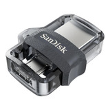Pendrive Sandisk Ultra Dual M3.0 16gb 3.0 Negro Y Transparente