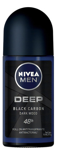 Desodorante Antibacterial Nivea Men Deep Dark Wood 50 Ml Fragancia Deep Darkwood