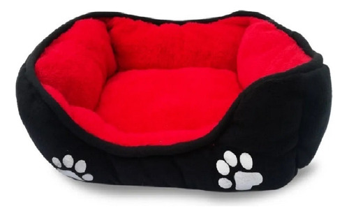 Cama Pequeña Doble Faz Color Rojo Para Perros Y Gatos  