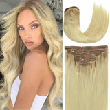 Caliee Extensiones De Cabello Humano Con Clip De 16 Pulgadas