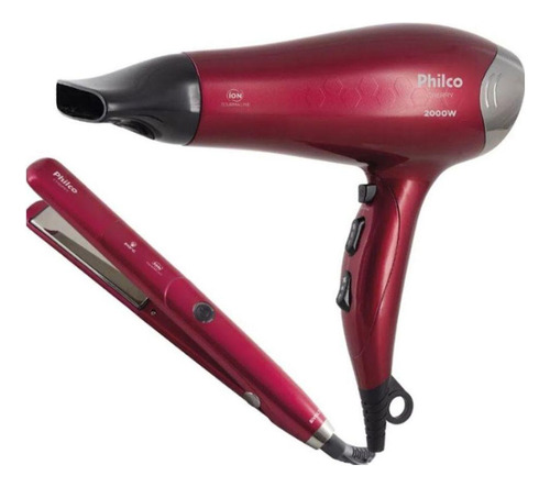 Secador E Prancha Cherry Philco Pkt3250 Vermelho 220v