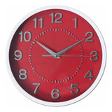 Decor Silent Red - Reloj De Pared Decorativo Con Nmeros 3d D